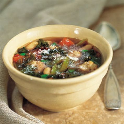 Minestrone with Chicken Meatballs