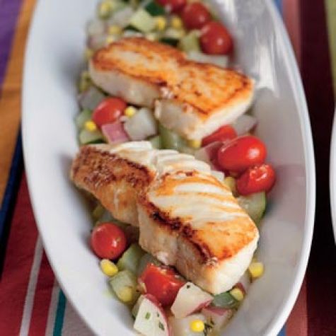 Vegetable Stew with Halibut