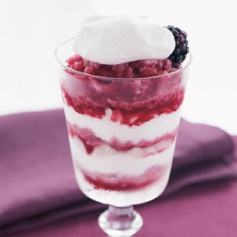 Blackberry Granita & Cream Parfait