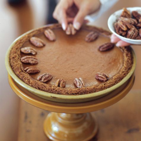 Pumpkin Pie with Candied Pecans