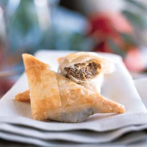 Wild Mushroom-Goat Cheese PhylloTriangles