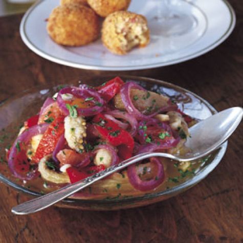 Eggplant Salad with Onions and Peppers (Escalivada)