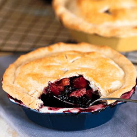 Wild Blueberry-Peach Pies