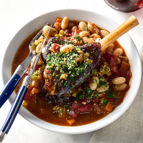 Braised Lamb Shanks with White Beans