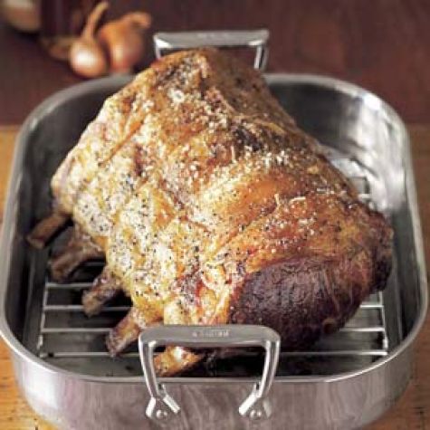 Standing Rib Roast with Cognac Sauce