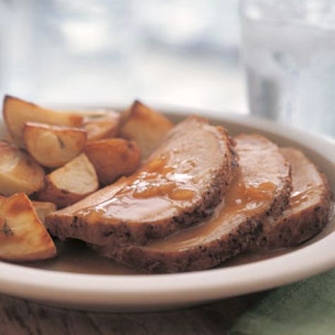 Roast Pork Loin with Pan Sauce