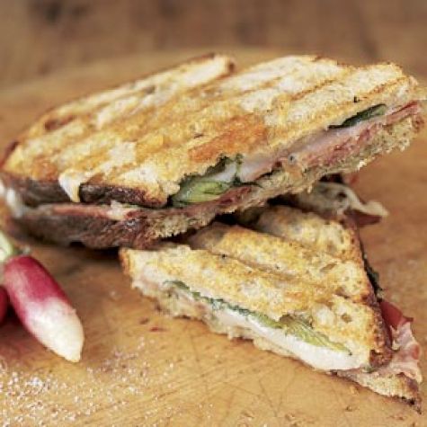 Prosciutto Panini with Pesto Mayonnaise