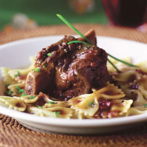 Wine-Braised Short Ribs with Lemon Pasta
