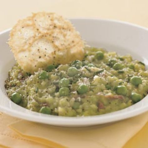 Sweet Pea Risotto with Prosciutto