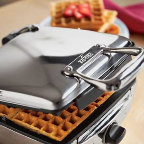 Waffles with Fresh Strawberries