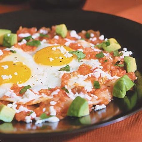 Huevos Rancheros with Roasted Tomato Sauce