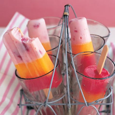Frozen Fruit-and-Yogurt Pops