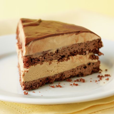 Caramel Ice Cream Cake with Chocolate Ganache