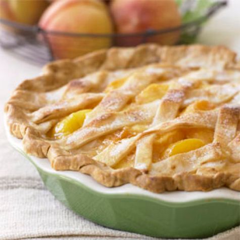 Latticed Peach Pie