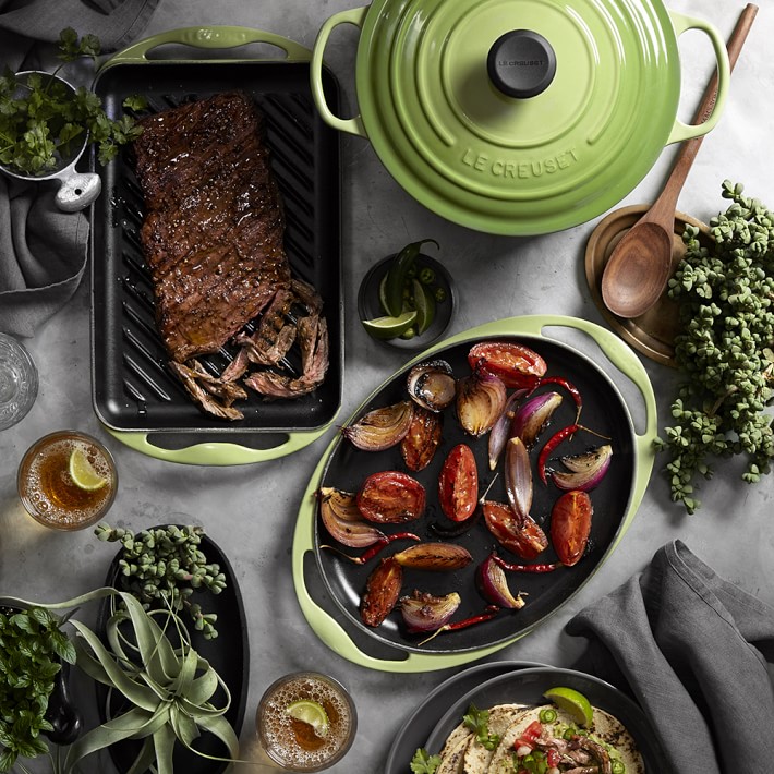 Le Creuset's Cast Iron Grill Will Satisfy Your Cookout Cravings Indoors