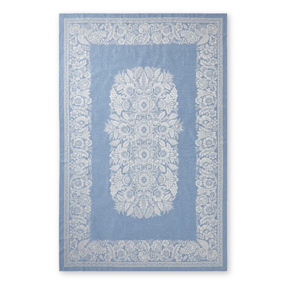Vintage Floral Jacquard Tablecloth Williams Sonoma
