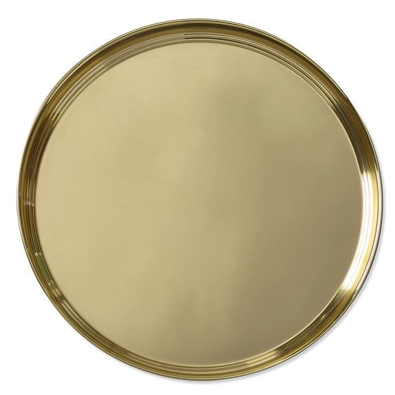 large round gold tray