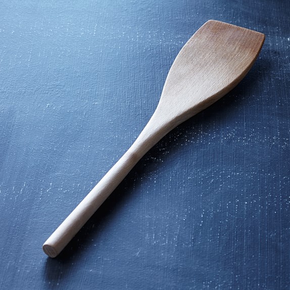 angled wooden spatula