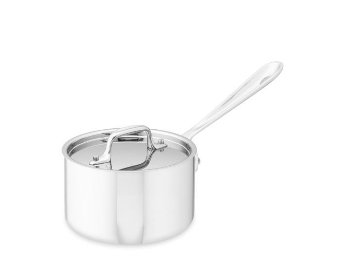 All-Clad D3 Tri-Ply Stainless-Steel Saucepan | Williams Sonoma All Clad D3 Tri Ply Stainless Steel Saucepan