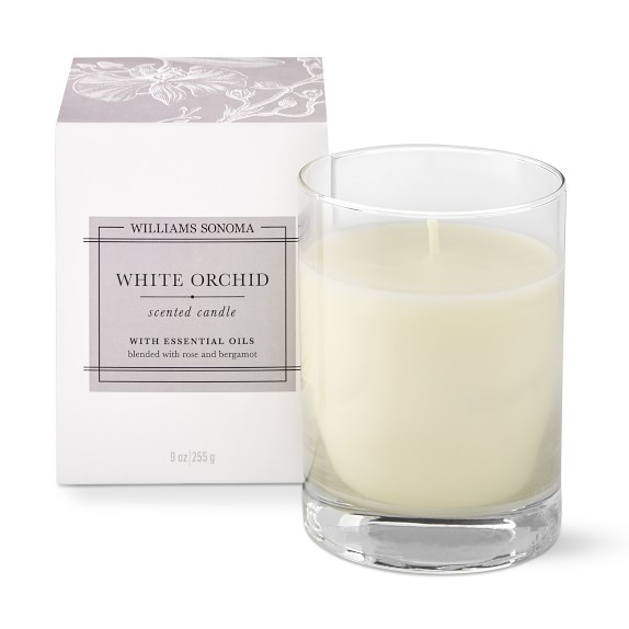 white scented candles