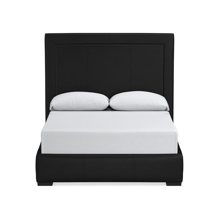 Irving Tall Leather Bed & Headboard | Williams Sonoma
