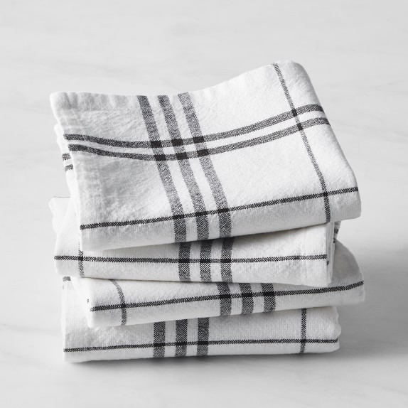 black and white checkered dish towels