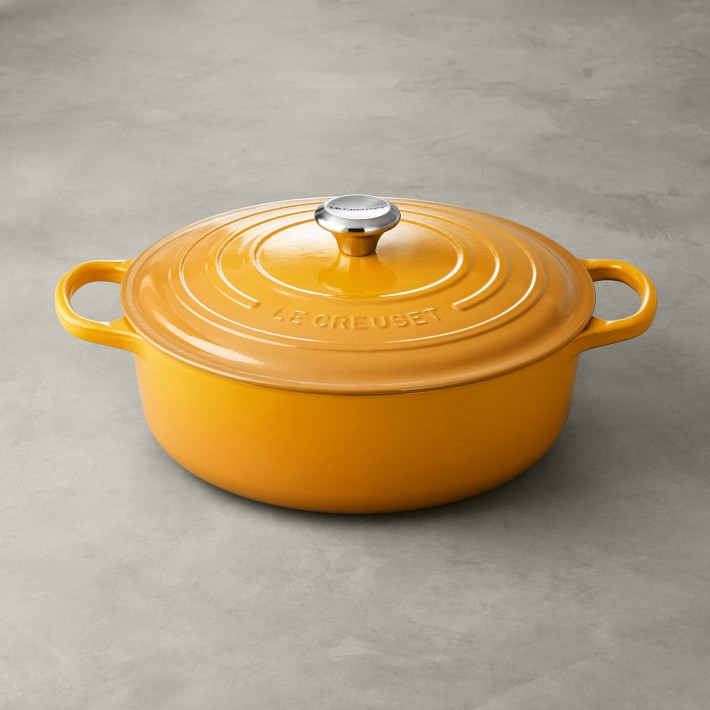 Le Creuset Signature Enameled Cast Iron Round Wide Dutch Oven, 6 3/4-Qt.