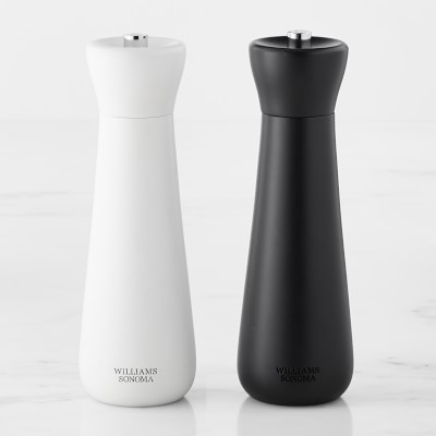 black wooden salt and pepper mills