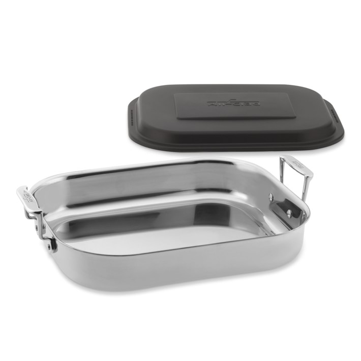 AllClad Gourmet Accessories StainlessSteel Lasagna Pan with Lid
