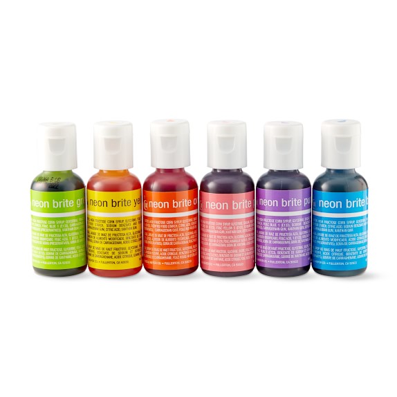flour shop rainbow food coloring gels