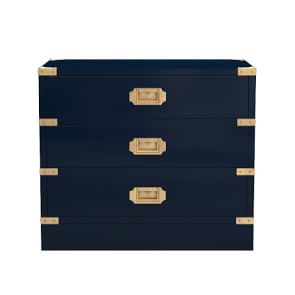 navy dresser and nightstand