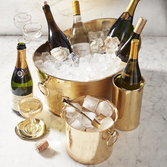 gold champagne ice bucket