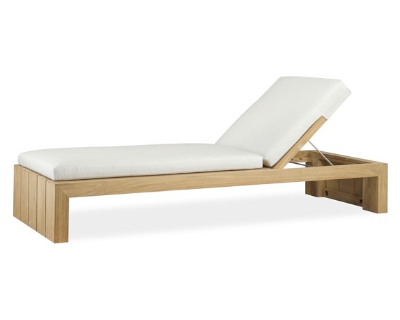 Larnaca Outdoor Teak Chaise Patio Furniture Williams Sonoma