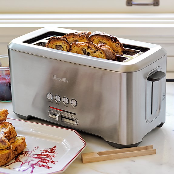 Four slice long slot toaster