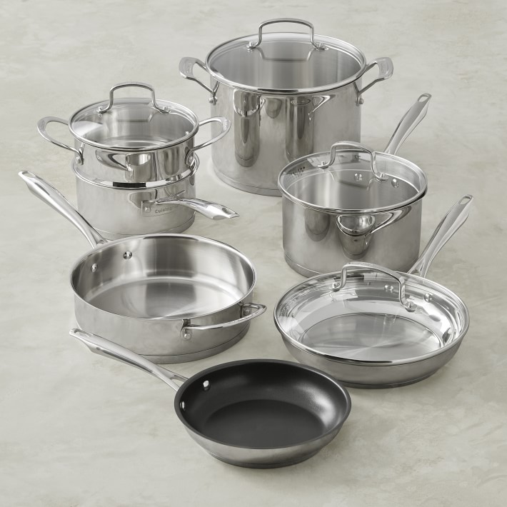 Cuisinart Professional Series Stainless-Steel 11-Piece Cookware Set Cuisinart 11-piece Professional Cookware Set Stainless Steel