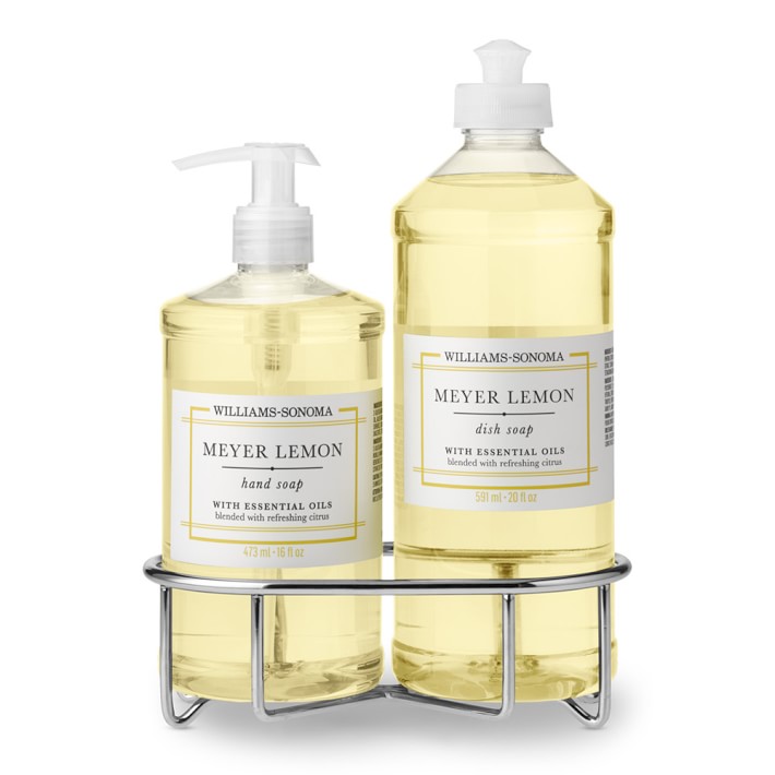 Williams Sonoma Meyer Lemon Hand Soap & Dish Soap, Classic 3-Piece Set