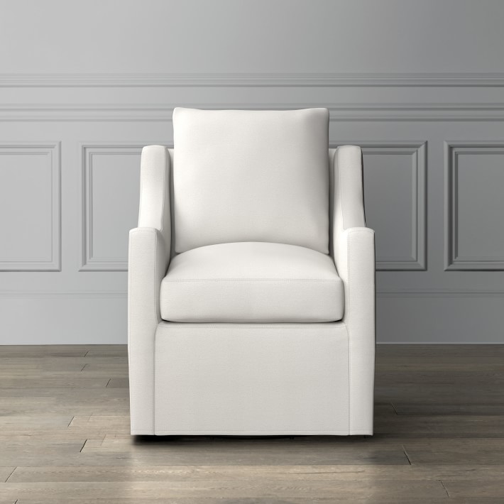 Presidio Slipcovered Swivel Chair Accent Chair Williams Sonoma