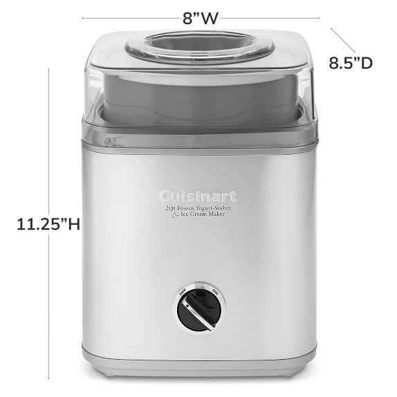 ice cream maker with stainless steel bowl