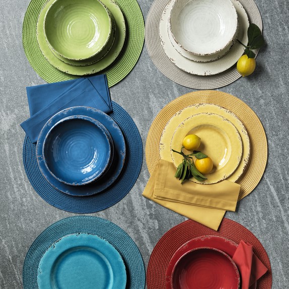 rustic plastic plates