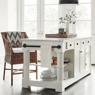 Barrelson Marble Top Kitchen Island Williams Sonoma