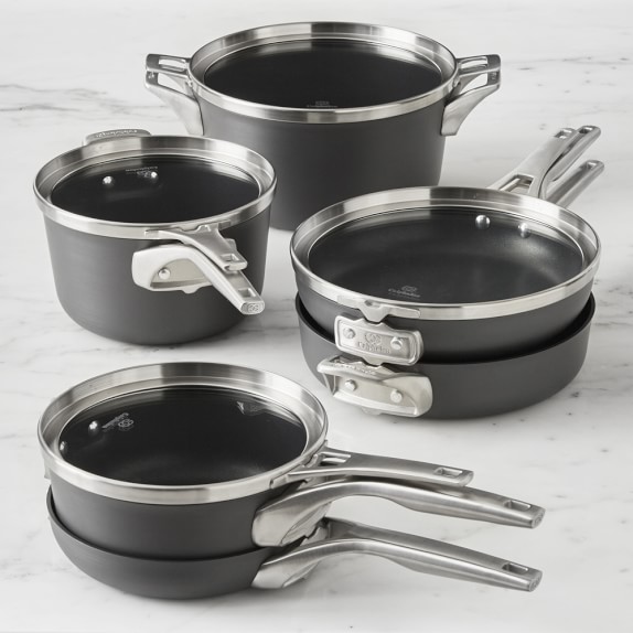Calphalon Premier Space Saving Hard Anodized Nonstick 10 Piece Cookware Set Williams Sonoma