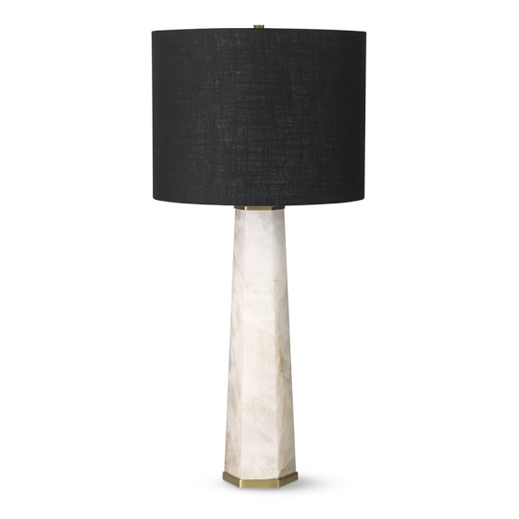 tall white table lamp