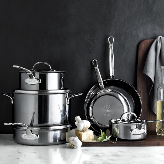 Hestan Nanobond Stainless Steel 10 Piece Cookware Set Williams Sonoma