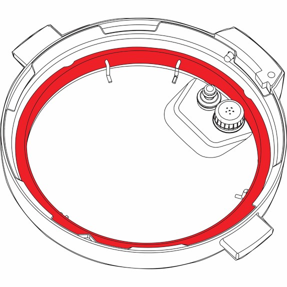 how to put the sealing ring on the instant pot