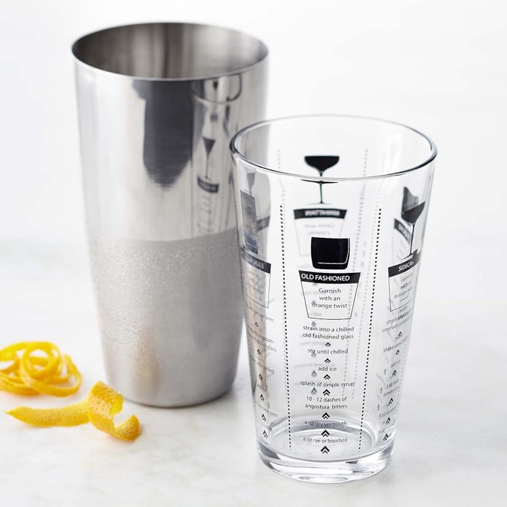 Boston Cocktail Shaker with Recipe Williams Sonoma