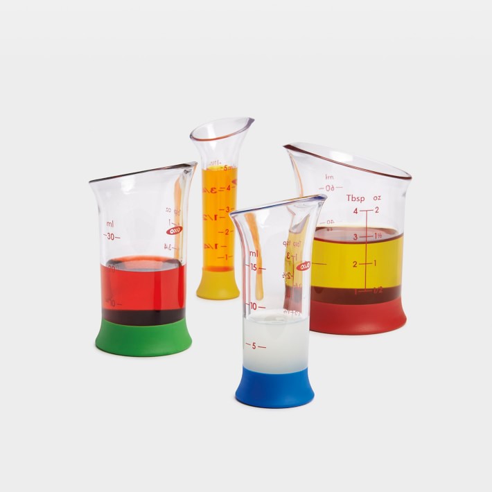 OXO Mini Wet Measuring Beakers Set of 4 Williams Sonoma