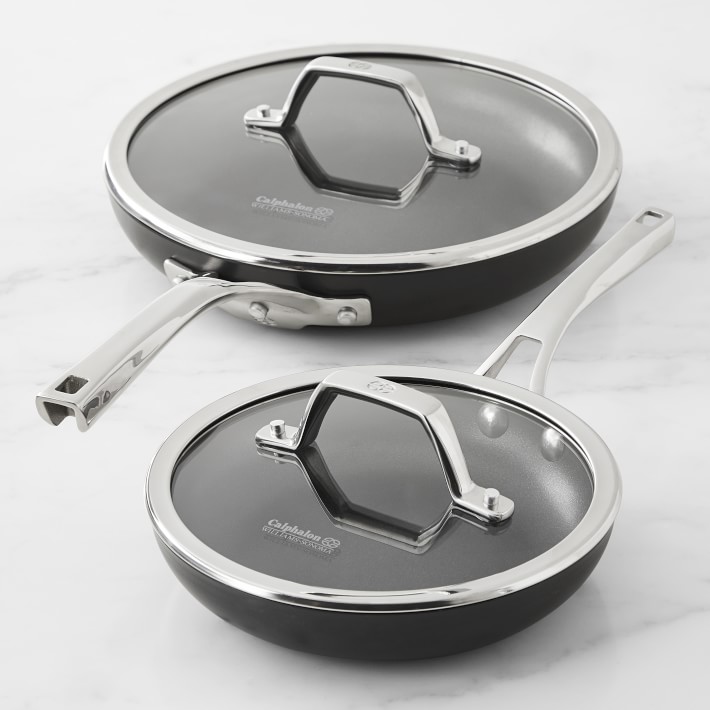 Calphalon Elite Frying Pan Set with Lids Williams Sonoma