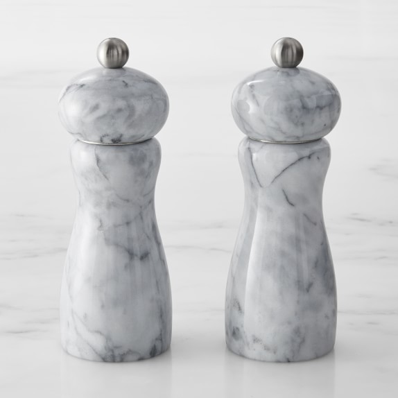 salt and pepper marble plates