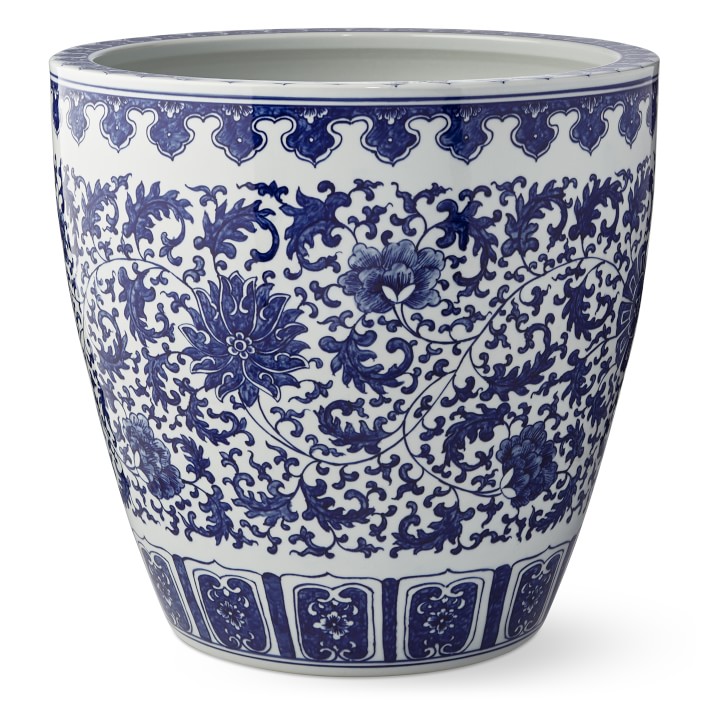 Кашпо узоры. Blue White Porcelain кашпо. Бело синие кашпо для цветов. Керамические горшки для цветов синий с белым. Большой синий горшок для цветов.