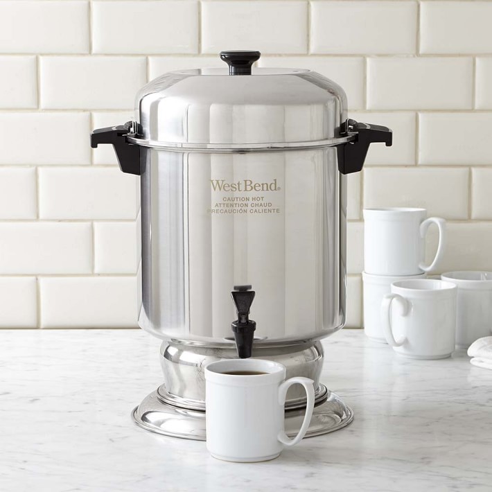 West Bend 55-Cup Stainless-Steel Coffee Maker | Williams Sonoma West Bend 55 Cup Stainless Steel Coffee Maker